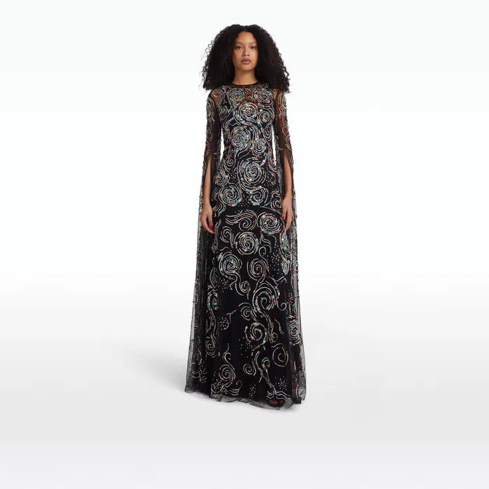Safiyaa Talina Black Long Dress Women Dresses
