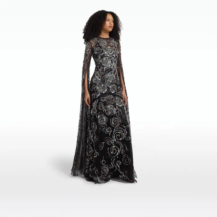 Safiyaa Talina Black Long Dress Women Dresses