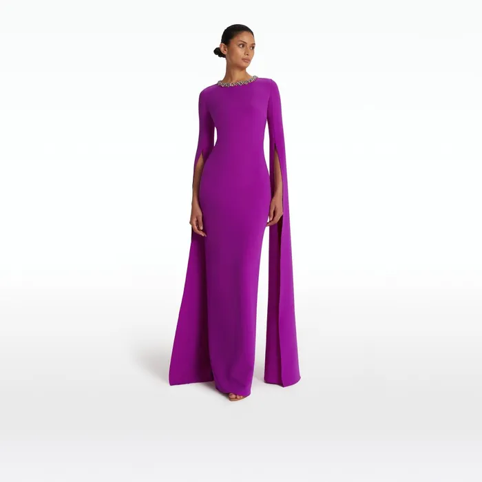 Safiyaa Talina Magenta Long Dress Women Dresses