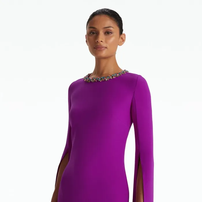 Safiyaa Talina Magenta Long Dress Women Dresses