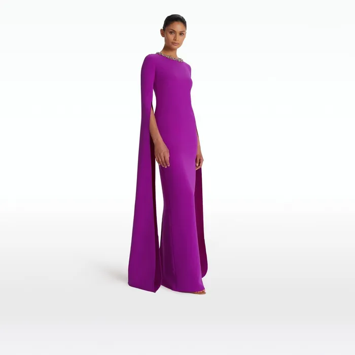 Safiyaa Talina Magenta Long Dress Women Dresses