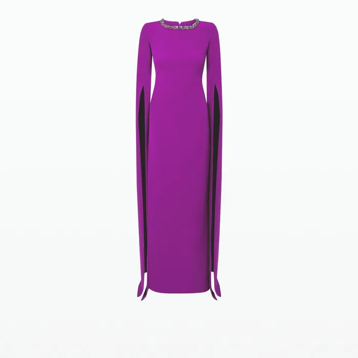 Safiyaa Talina Magenta Long Dress Women Dresses
