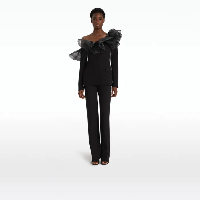 Safiyaa Tao Black Jacket Women Jackets Coats