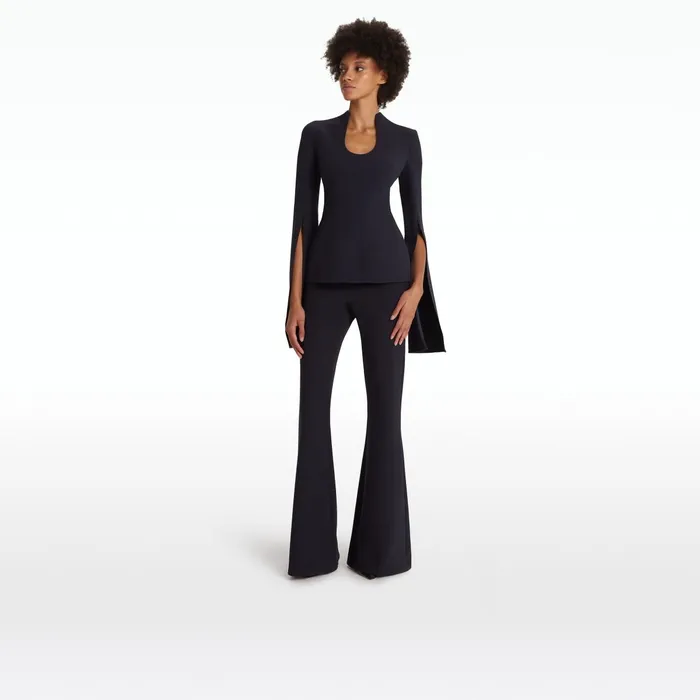 Safiyaa Thais Midnight Navy Top Women Tops
