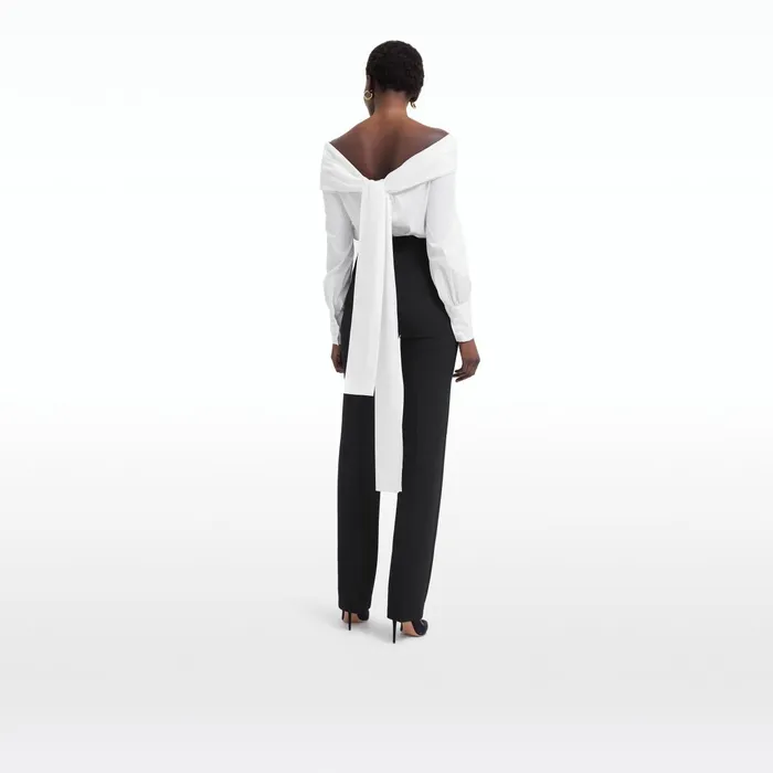 Safiyaa Tilly Ivory Cotton Shirt Women Tops