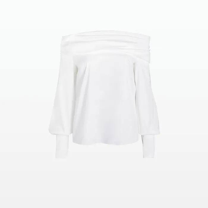 Safiyaa Tilly Ivory Cotton Shirt Women Tops