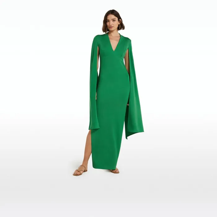 Safiyaa Tomesha Jewel Green Long Dress Women Dresses
