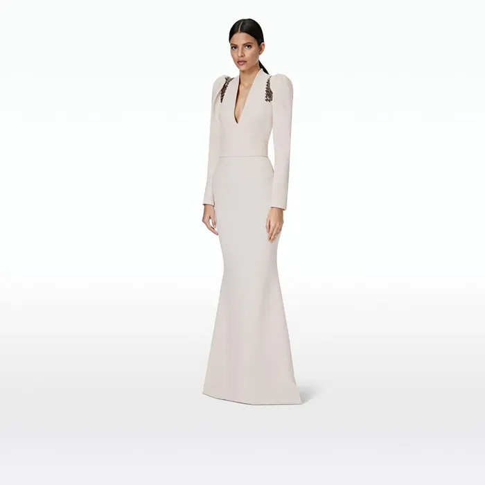 Safiyaa Tonya Embroidered Long Dress Women Dresses