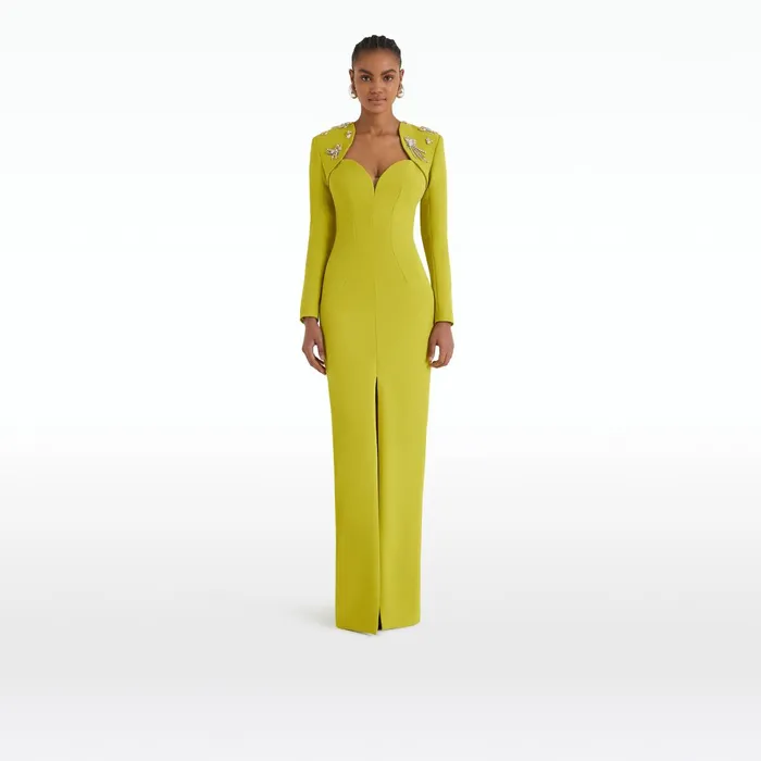 Safiyaa Trixie Citrine Long Dress Women Dresses