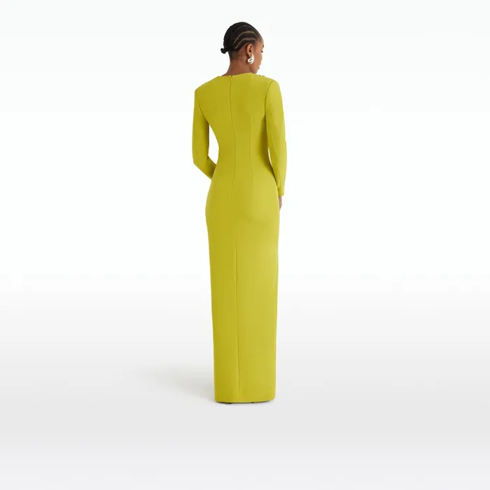 Safiyaa Trixie Citrine Long Dress Women Dresses