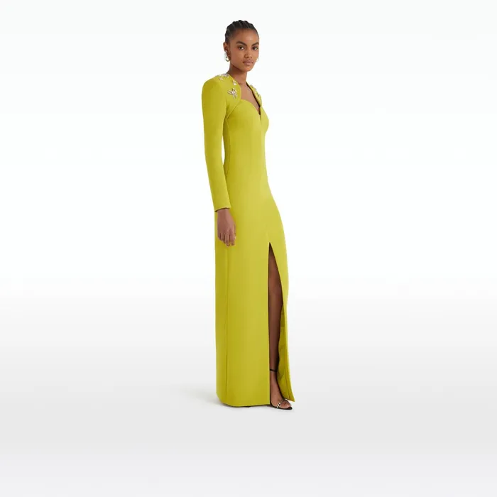 Safiyaa Trixie Citrine Long Dress Women Dresses