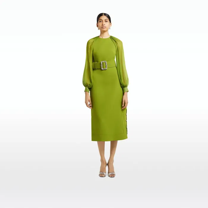 Safiyaa Viola Woodbine Midi Dress Women Dresses