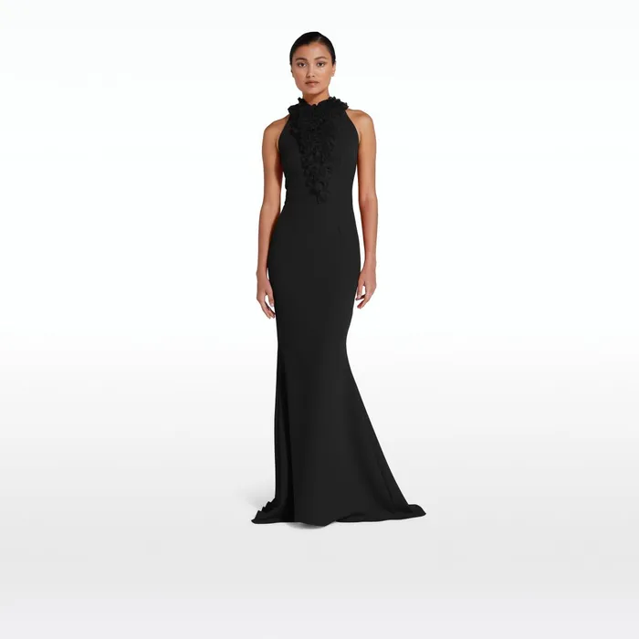 Safiyaa Violeta Black Long Dress Women Dresses