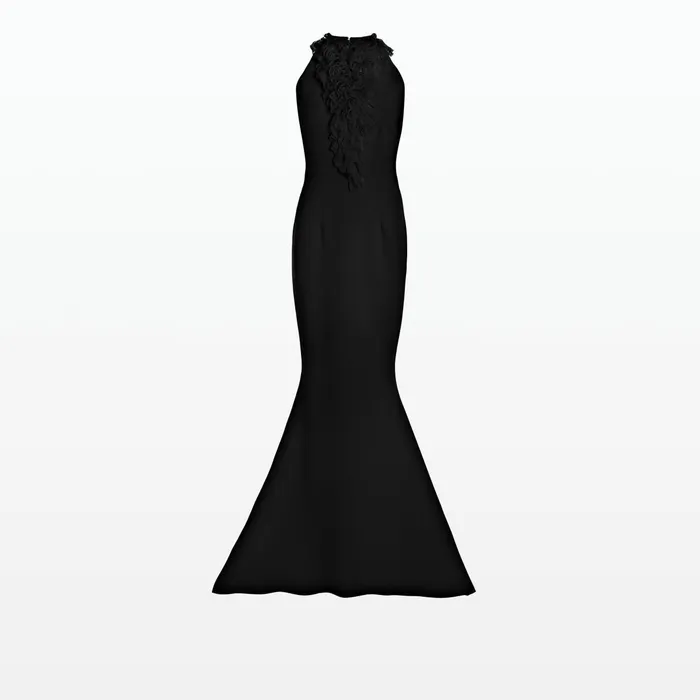 Safiyaa Violeta Black Long Dress Women Dresses