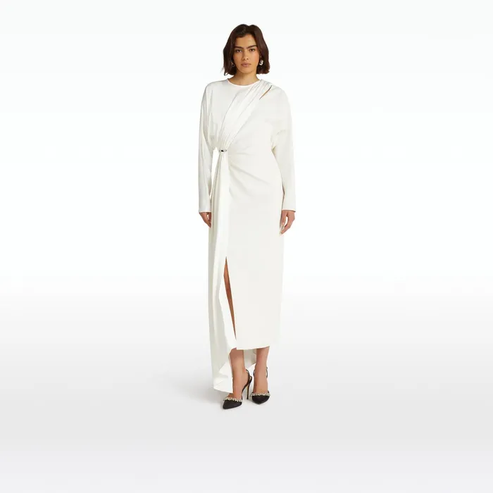 Safiyaa Winona Ivory Midi Dress Women Dresses