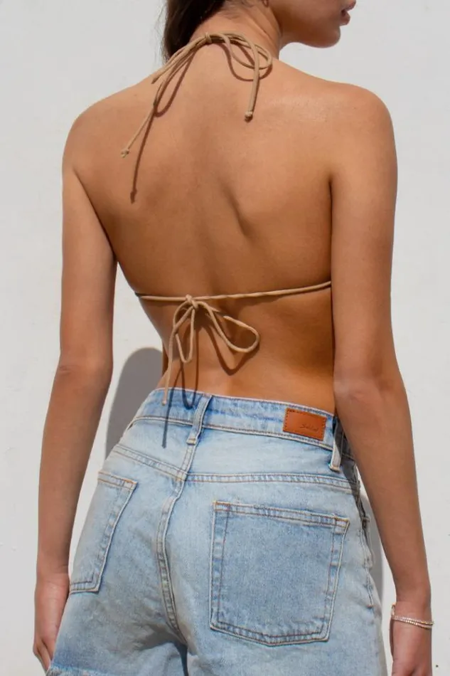 Scoop Back Top Women Subdued Tops