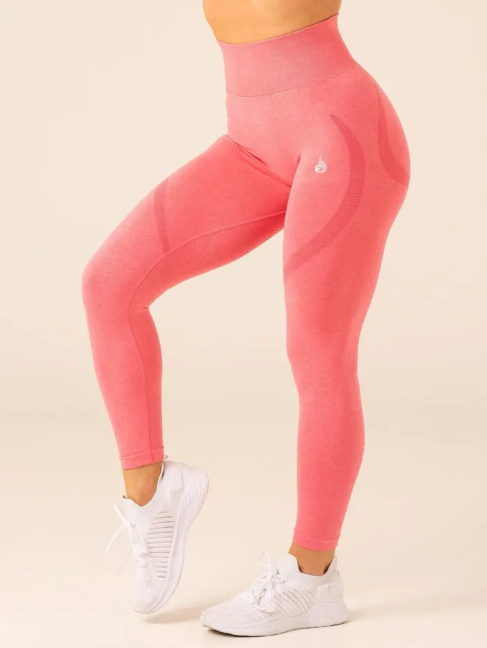 Sculpt Seamless Leggings 8211 Coral Pink Marl Women Ryderwear Leggings