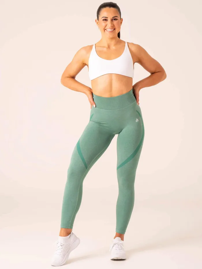 Sculpt Seamless Leggings 8211 Forest Green Marl Women Ryderwear Leggings