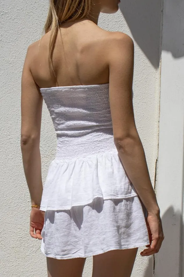 Shirred Dress Women Subdued Dresses and Rompers