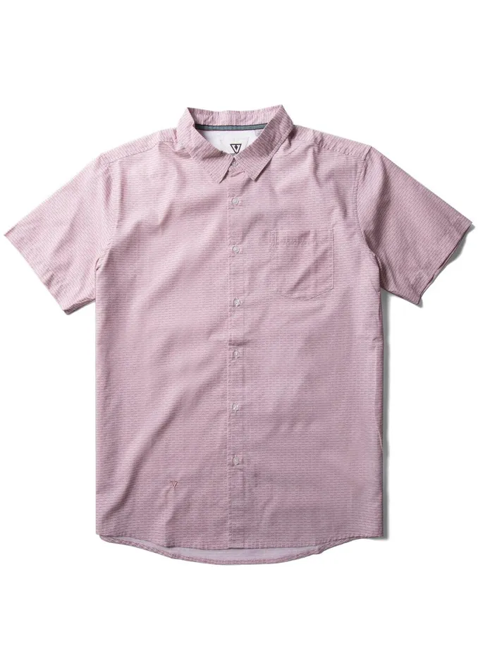 Shirts and Flannels Men Vissla Breakers Stripe Eco Ss Shirt Dusty Rose