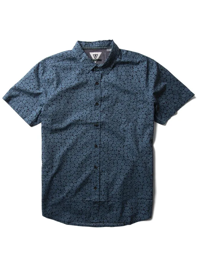 Shirts and Flannels Men Vissla Cut Up Ss Eco Ss Shirt Deep Water