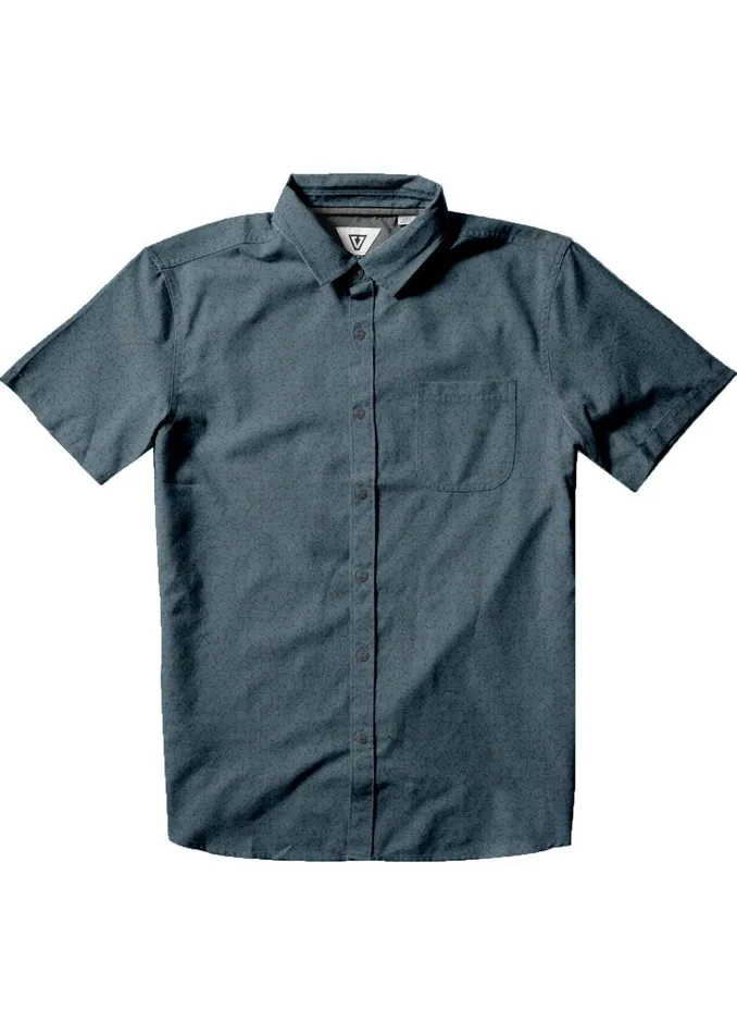 Shirts and Flannels Men Vissla Cut Up Ss Eco Ss Shirt Deep Water Shirts and Flannels Men Vissla Cut Up Ss Eco Ss Shirt Deep Water