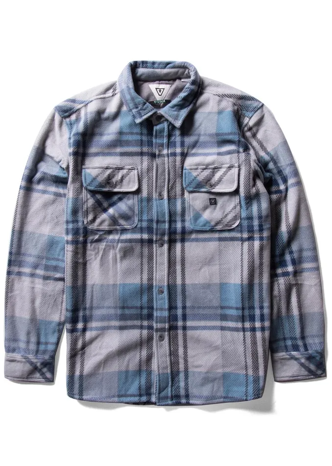 Shirts and Flannels Men Vissla EcoZy Ls Polar Flannel Storm Grey