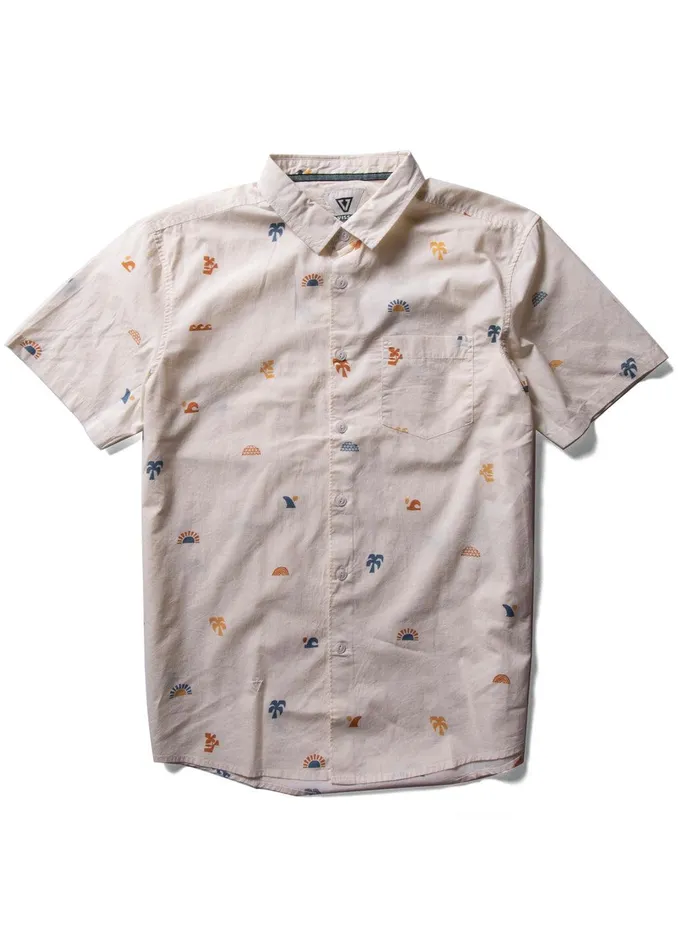Shirts and Flannels Men Vissla The Ecology Center Surf Farm Eco Ss Shirt DUNE