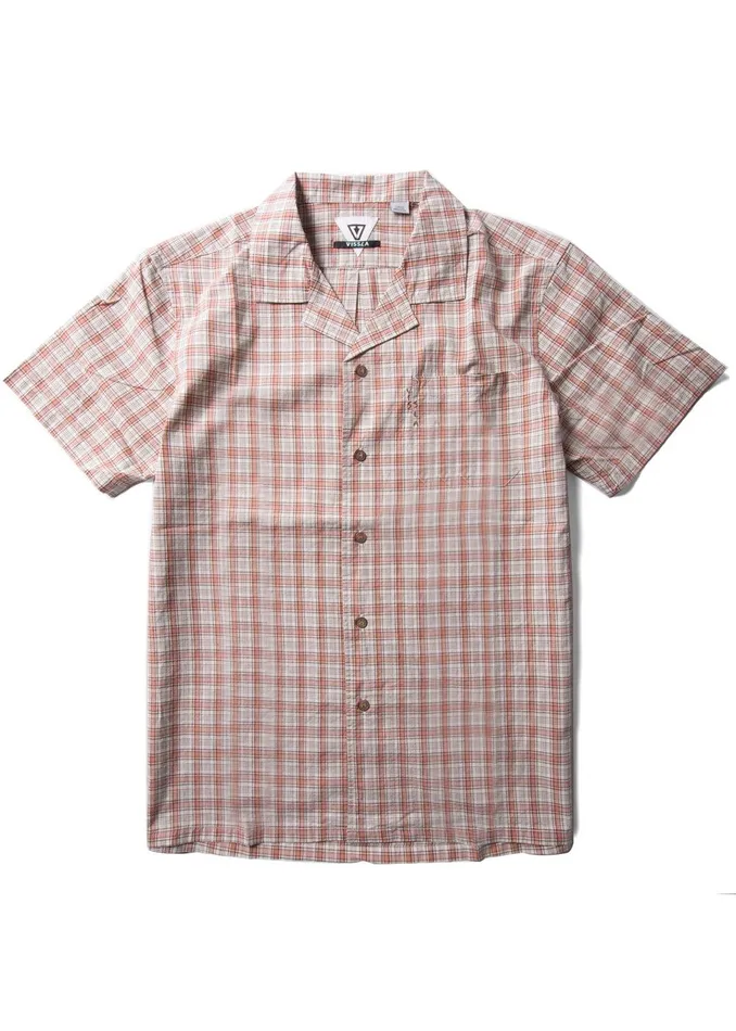 Shirts and Flannels Men Vissla Undefined Lines Eco Ss Shirt Clay
