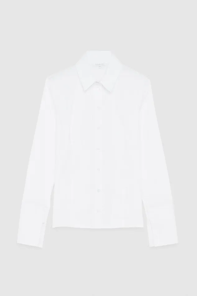 Shirts Women Patrizia Pepe LongSleeved Shirt Bianco Ottico