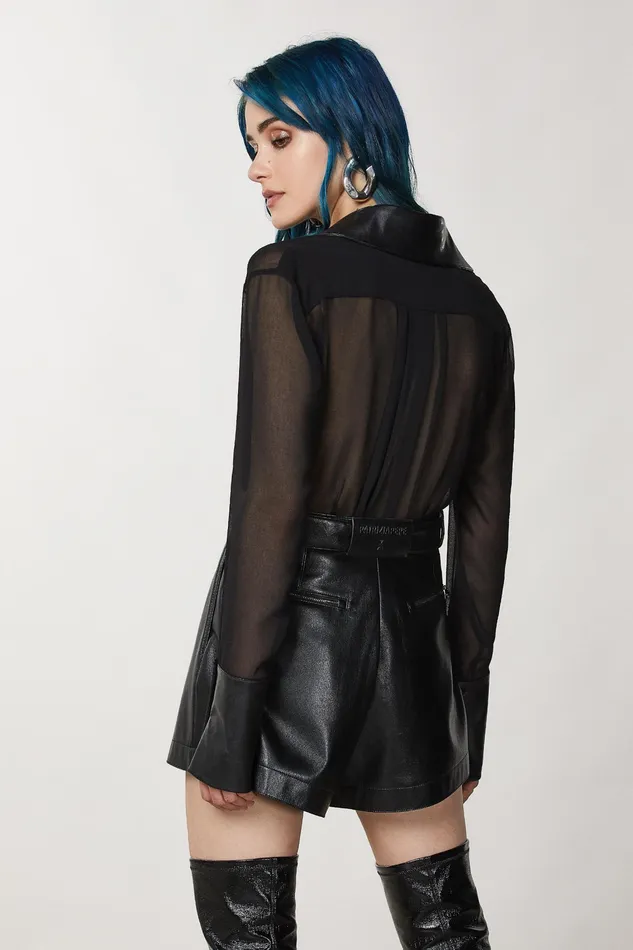Shirts Women Patrizia Pepe Regular Fit Crepe Shirt Nero