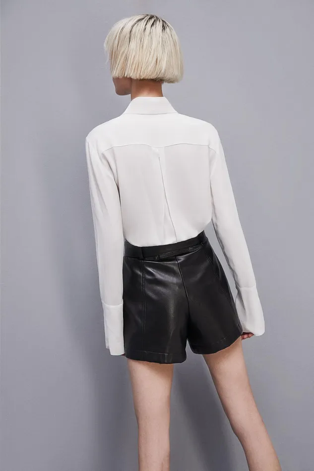 Shirts Women Patrizia Pepe Shirt With High Cuffs Bianco