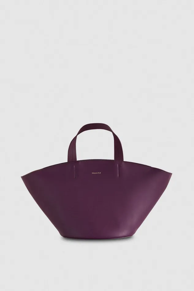Shoppers Women Patrizia Pepe Leather Shopper Futuristic Purple