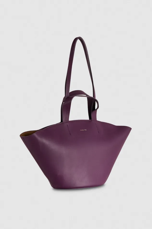 Shoppers Women Patrizia Pepe Leather Shopper Futuristic Purple