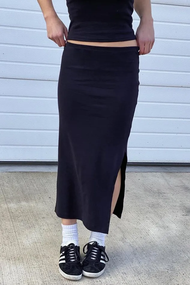 Side Split Skirt Women Subdued Skirts