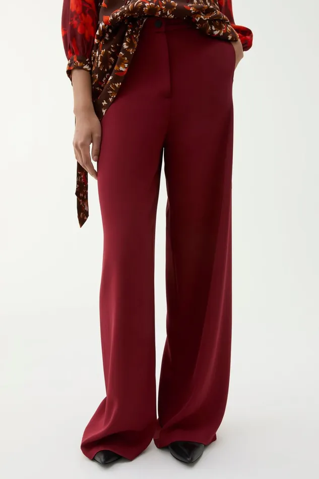 Sini Double Crepe Pants Burnt Umber Women Rodebjer Trousers