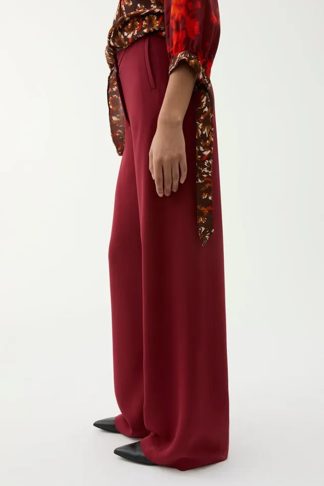 Sini Double Crepe Pants Burnt Umber Women Rodebjer Trousers