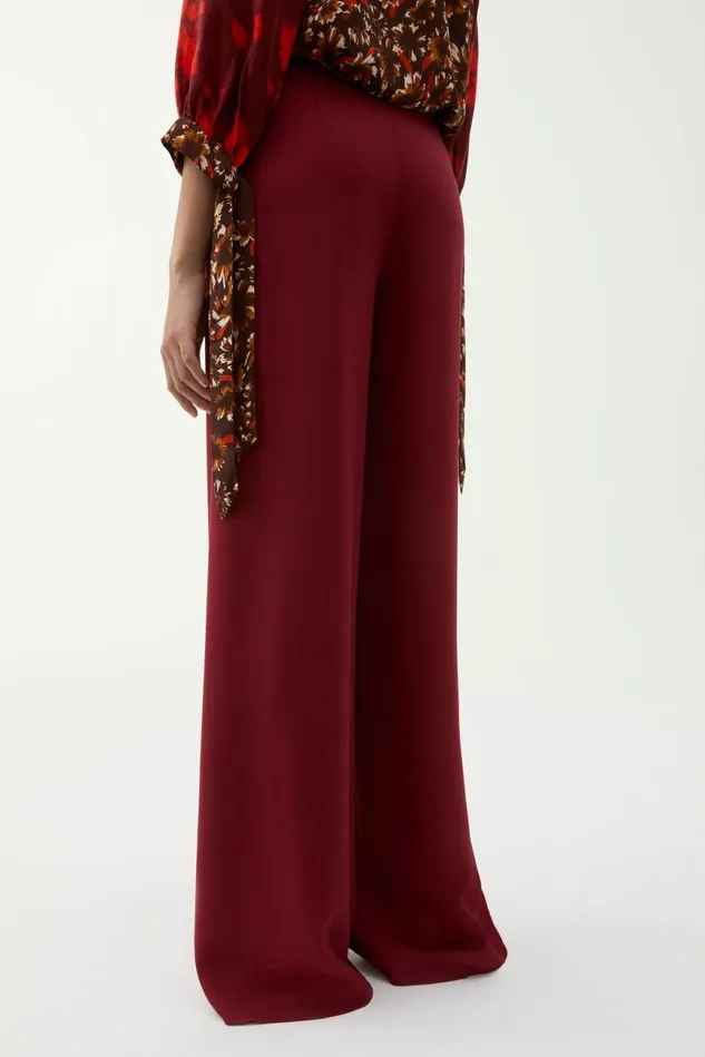 Sini Double Crepe Pants Burnt Umber Women Rodebjer Trousers