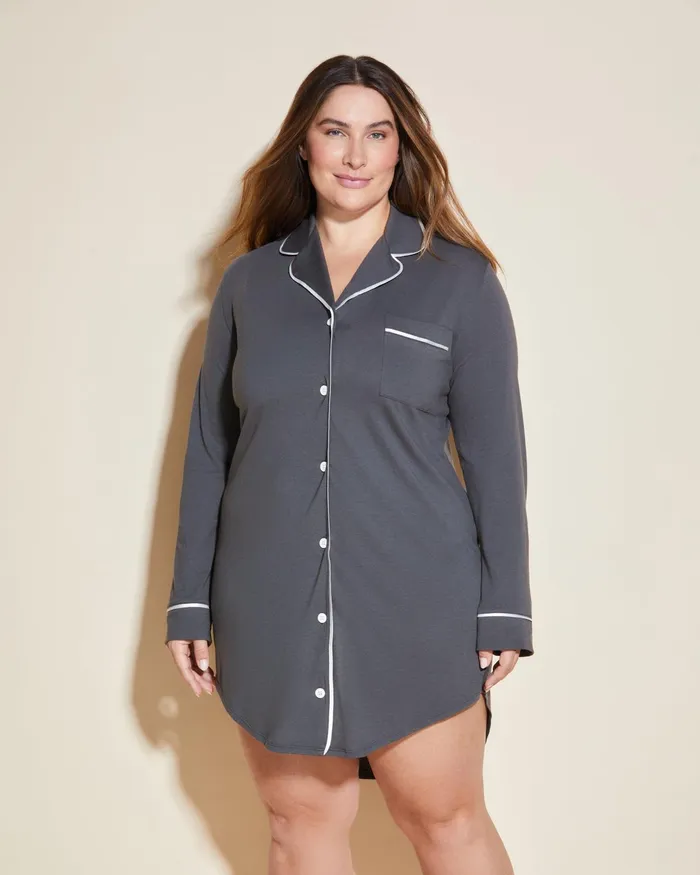 Sleep Shirts Women Cosabella Bella Nightshirt Anthraciteivory