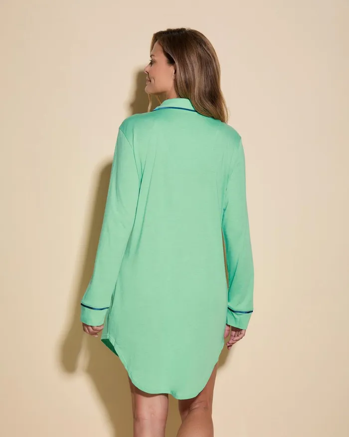 Sleep Shirts Women Cosabella Bella Nightshirt Ghana Greenudaipur Blue