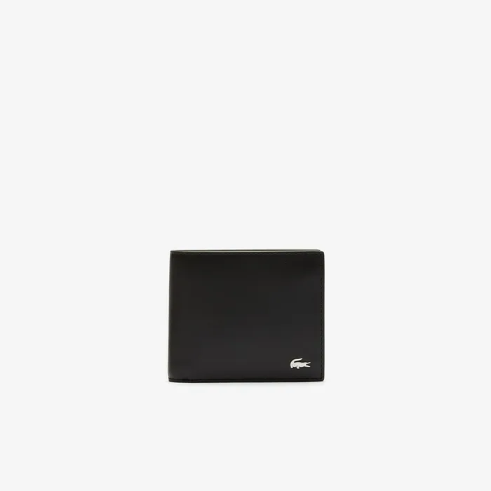 Small Leather Goods Lacoste Mens Bifold Leather Wallet Black Near Me