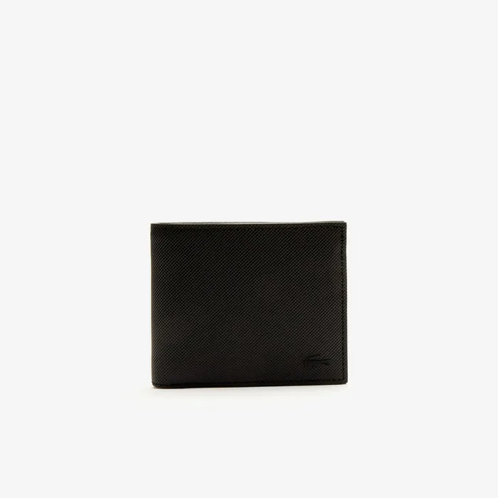 Small Leather Goods Lacoste Mens Classic Bifold Petit Piqu Wallet Black Popular Small Leather Goods Lacoste Mens Classic Bifold Petit Piqu Wallet Black Popular