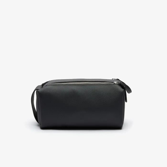 Small Leather Goods Lacoste Mens Classic Petit Piqu Toiletry Bag Black Cheap On Sale