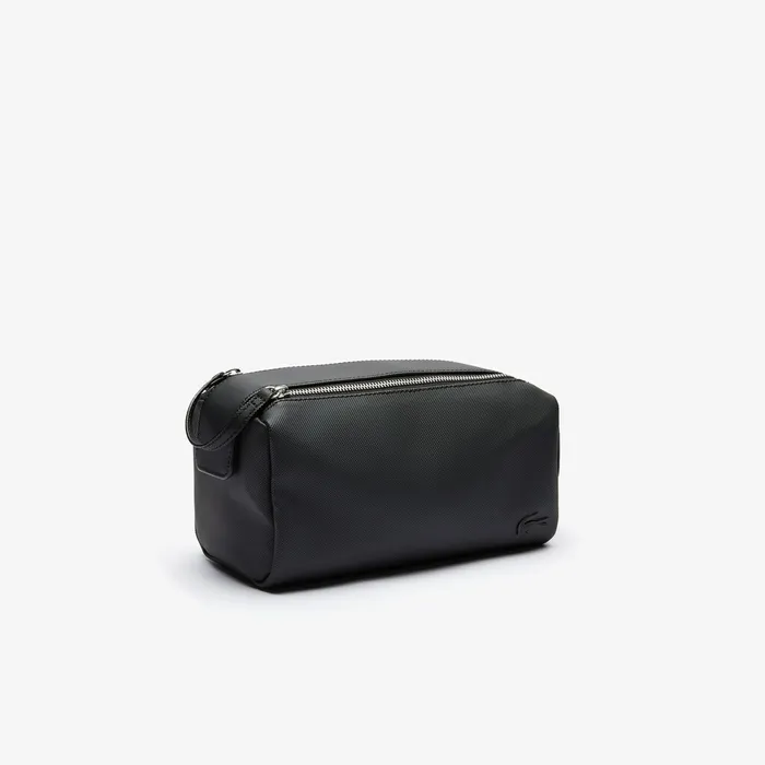 Small Leather Goods Lacoste Mens Classic Petit Piqu Toiletry Bag Black Cheap On Sale