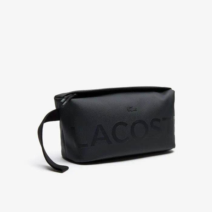 Small Leather Goods Lacoste Mens L1212 Branded Zip Toiletry Bag Black Near Me