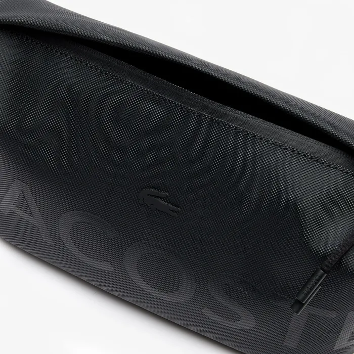 Small Leather Goods Lacoste Mens L1212 Branded Zip Toiletry Bag Black Near Me