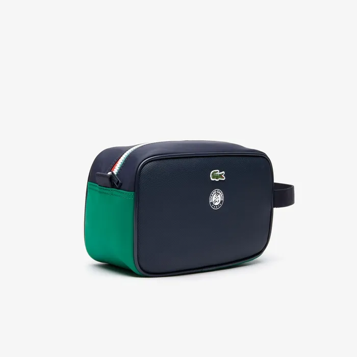 Small Leather Goods Lacoste Mens Roland Garros Nylon Zippered Toiletry Bag Peacoat Verdant Green Mol Gift 4 You