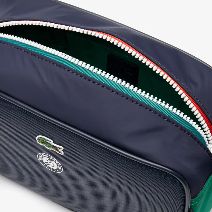 Small Leather Goods Lacoste Mens Roland Garros Nylon Zippered Toiletry Bag Peacoat Verdant Green Mol Gift 4 You