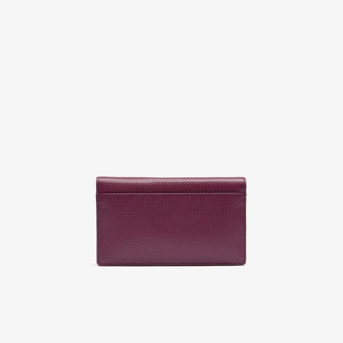 Small Leather Goods Lacoste Womens Chantaco Chain Clutch Grape Wine Near Me