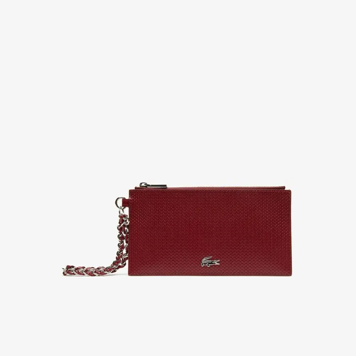 Small Leather Goods Lacoste Womens Chantaco Piqu Leather Zip Coin Pouch Tawny Port Popular Small Leather Goods Lacoste Womens Chantaco Piqu Leather Zip Coin Pouch Tawny Port Popular